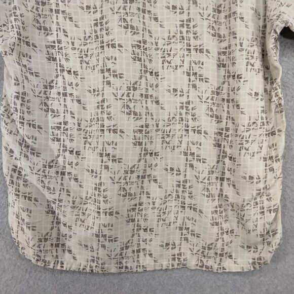 Tasso Elba Island Button Down Shirt Mens Size XL Short Sleeve Silk Linen Blend - Picture 9 of 10